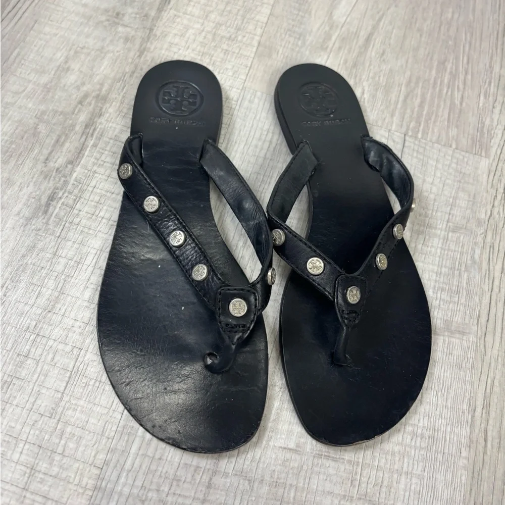 Tory Burch thong sandal in black size 7 - Picture 2 of 6